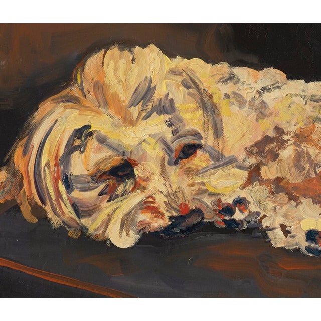 TITLE: Bichon Frise in a Favorite Spot Bichon Frise in a Favorite Spot reflects the gentle, lovely nature I’ve noticed in...