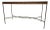 Conran Iron Console Table With Woven Rattan Top For Sale