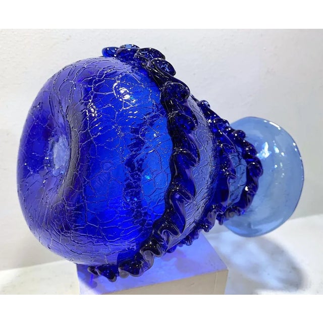 Majorcan Blown Glass Vase from Gordiola, 1970s For Sale - Image 3 of 4