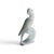 Beautiful Italian hand carved alabaster parrot with Art Deco vibes. Made from white alabaster with grey veining and a...