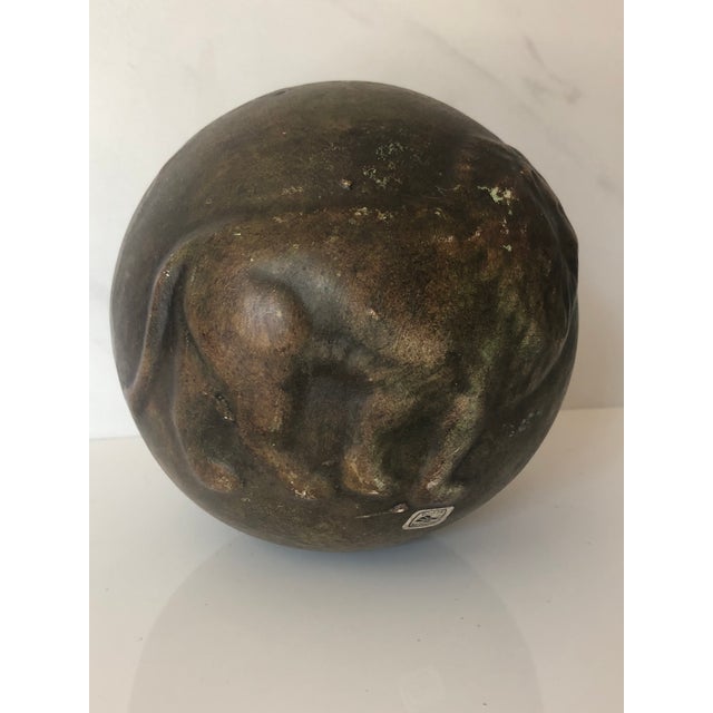 Mid 20th Century Vintage Mexico Lion Orb For Sale - Image 5 of 9
