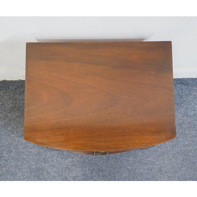 Dixie Furniture Solid Mahogany Traditional Duncan Phyfe Style 20" Two Drawer Nightstand 965 For Sale - Image 9 of 14