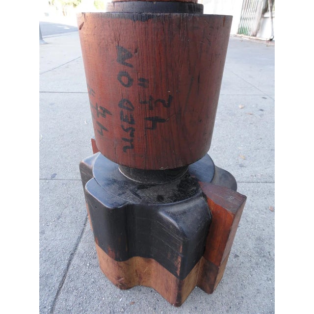Industrial Wood Foundry Pattern Mold for Shear Pin Hub – Sculptural Architectural Artifact For Sale - Image 4 of 9