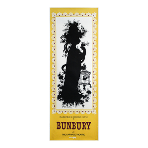 1963 Danish Poster, Bunbury at the Carriage Theater (Yellow Version) by Bjorn Winblad