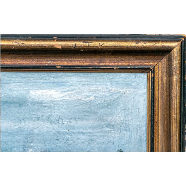 1935 Gordon McCouch Mediterranean Modernist Landscape Oil on Burlap For Sale - Image 14 of 18