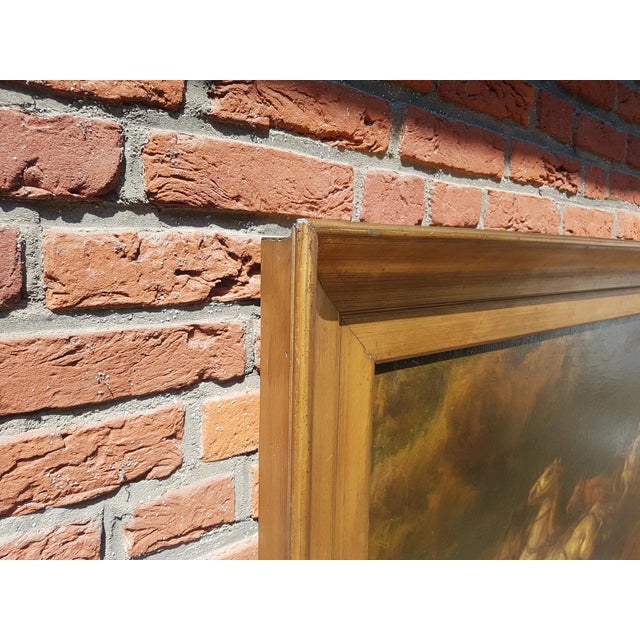 H. Post, 5 Horse Carriage/Team, Oil Painting, Early 20th Century, Framed For Sale - Image 6 of 14