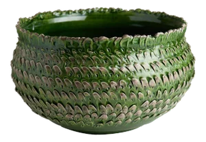 Green and Grey Feathered Bowl