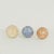 Unlikely collection of ten ceramic lawn ball of various sizes and decorations.