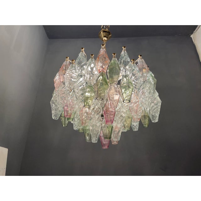 Italian Murano Glass Polygon Chandelier For Sale - Image 7 of 12