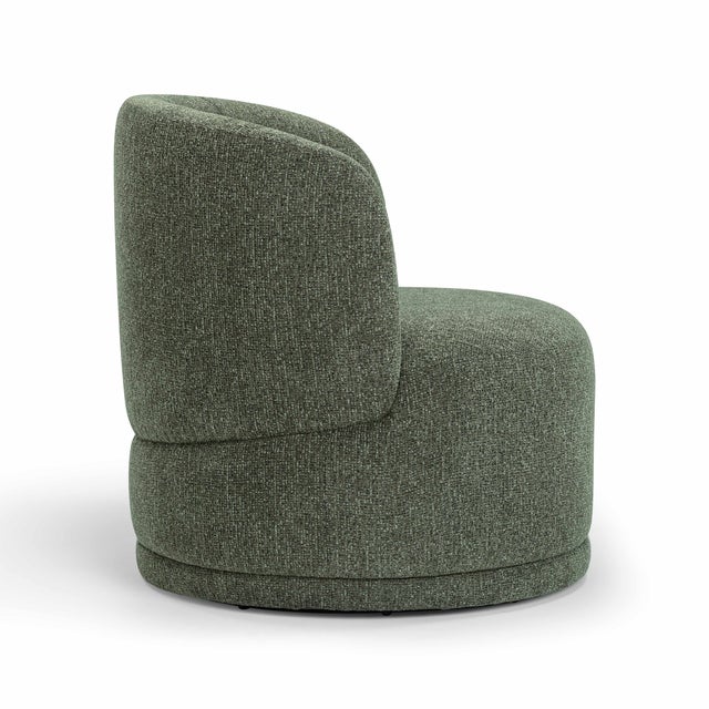 2020s Massa Textured Green Swivel Accent Chair For Sale - Image 5 of 8