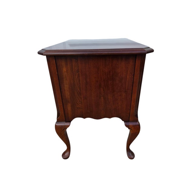 1980s 1980s Pennsylvania House End Table Nightstand Low Boy Cherry Chippendale Silver Chest For Sale - Image 5 of 17