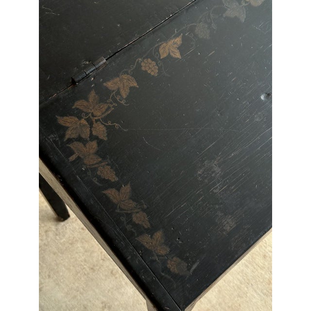 Early 19th Century Antique American Folk Art Painted Slant-Front Desk For Sale - Image 11 of 18
