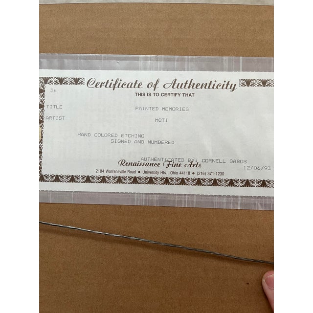 Kaiko Moti Signed Limited Edition Aquatint 'Painted Memories' With Coa For Sale - Image 9 of 10