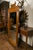 English Large English Faux-Bamboo Walnut Mirror Made of 1900s Doors with Carved Ivy For Sale - Image 3 of 12