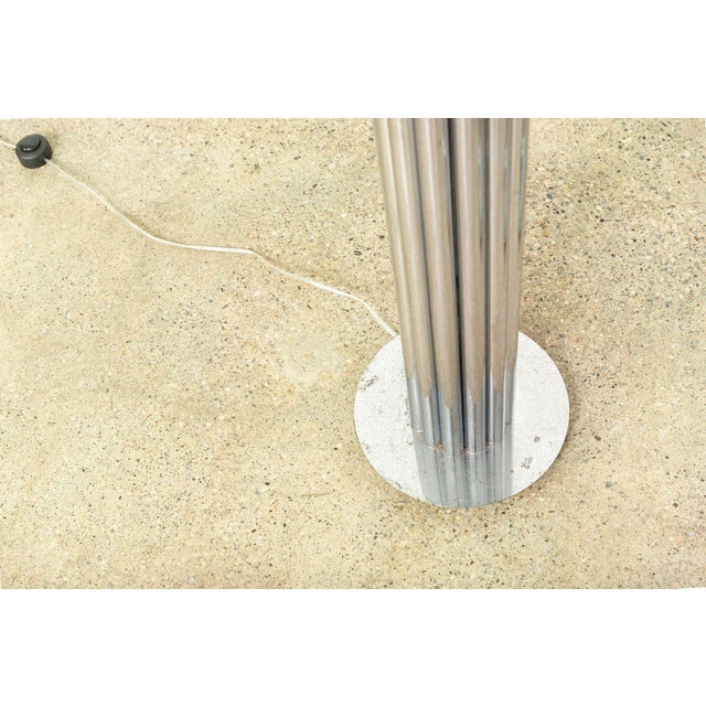 Mid 20th Century Silver Chrome Tubular Floor Lamp by Kovacs - a Pair For Sale - Image 10 of 11