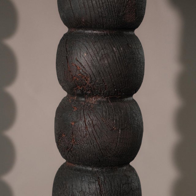 Wood Console Table with Shou Sugi Ban Finish, 1960s For Sale - Image 7 of 11