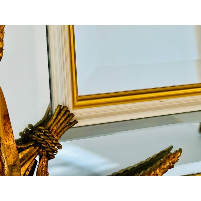 Mid-Century La Barge Attributed Gilt Decorated Mirror For Sale In Palm Springs - Image 6 of 12