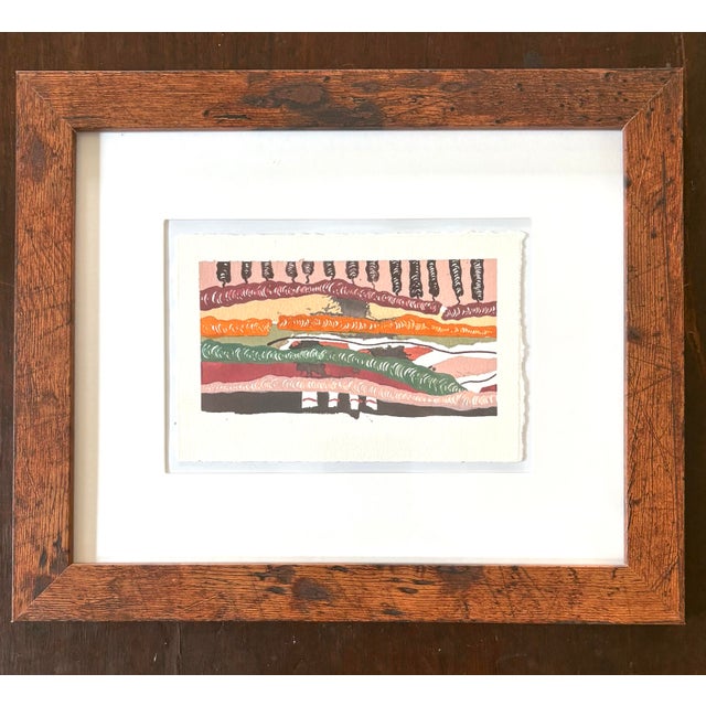 Mid-Century Modern Barbara Beck Watercolor Painting on Paper For Sale - Image 3 of 3