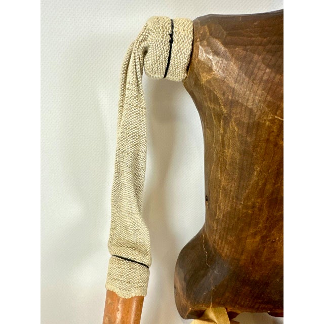 Large Antique Czech Hand-Carved and Painted Theater Puppet Doll, 18th Century For Sale - Image 10 of 18