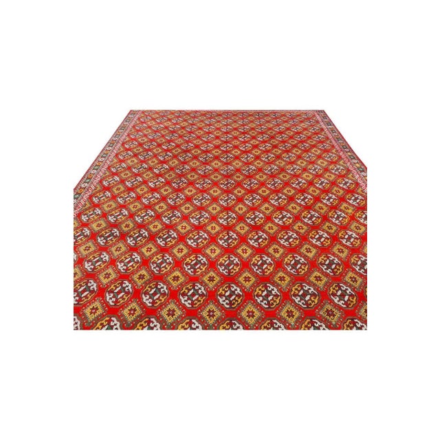 Amazing Hand Knotted Vintage Morocco Wool Area Rug 11.8 X 9.7 Ft For Sale In Miami - Image 6 of 10