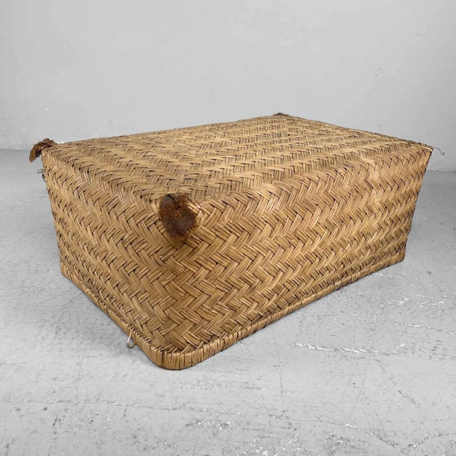 Japanese Gyori Bamboo Storage Basket, 1960s For Sale - Image 9 of 10