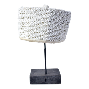 Vintage African White Beaded Hat Nigeria
