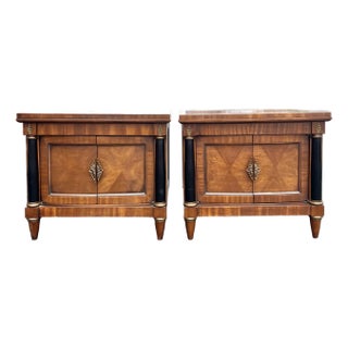Gordon’s Inc.classic Neoclassical Fine Furniture French Empire Style Nightstands - A Pair For Sale