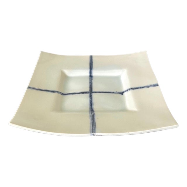 Japanese Contemporary Ceramic Plate Yoshikawa Masamichi For Sale