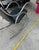 Chrome and Black Leather Vintage Modern Style Rocking Chair For Sale - Image 4 of 5