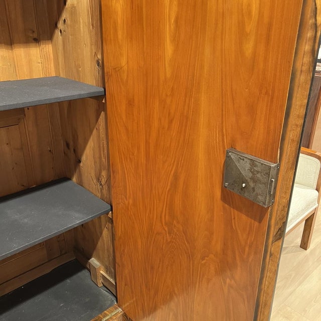 Empire Armoire in Walnut Veneer & Brass, Vienna, 1815 For Sale - Image 15 of 16