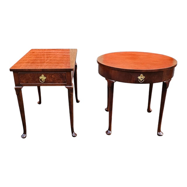 Set of 2 Vintage Baker Furniture Side Tables For Sale