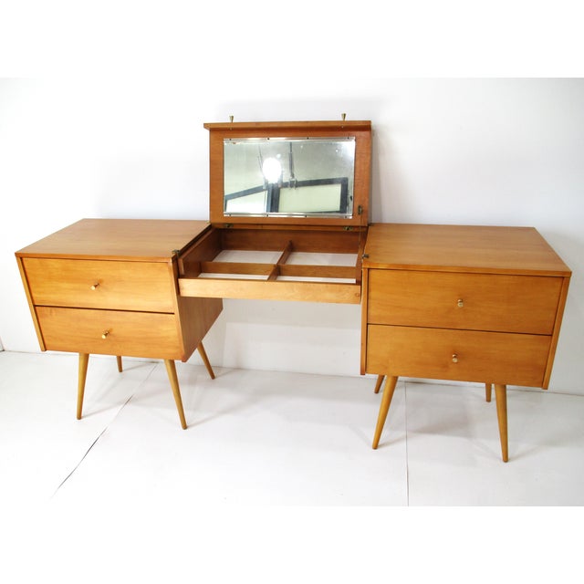 Rare Paul McCobb Planner Group 4 Pc. Vanity Set With Chair by Winchendon Furniture For Sale - Image 16 of 18