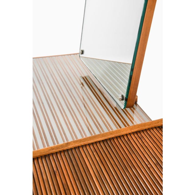 Brown Vanity in Glass and Brass by Carl-Axel Acking, 1940s For Sale - Image 8 of 10
