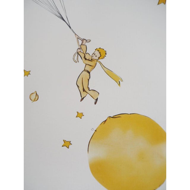 Antoine De Saint-Exupery, L'envol du Petit Prince et des oiseaux, Lithograph For Sale - Image 6 of 7