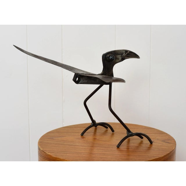 1960s Mid Century Steel Brutalist Bird Table Sculpture For Sale - Image 5 of 12