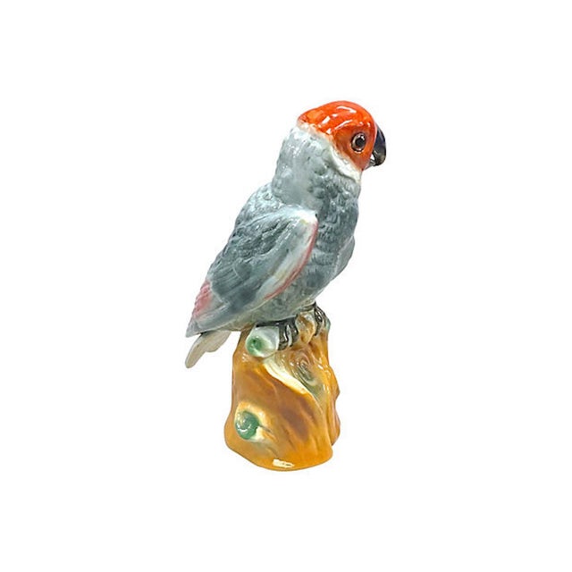 Vintage Ceramic Parrot Figurine Chairish