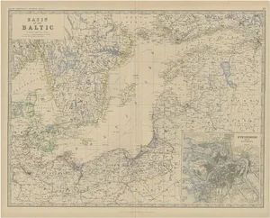 Map of the Baltic Sea Region, 1882