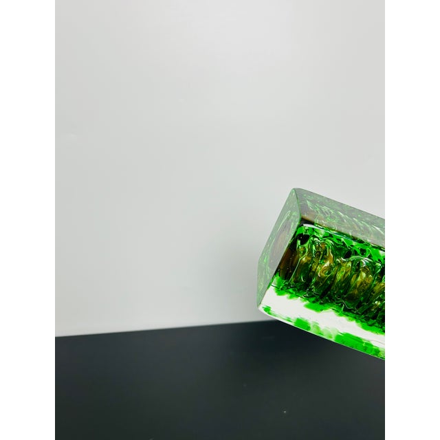 Model 6860/18 Topaz and Uranium Art Glass Vase by František Vízner for Škrdlovice, Czechoslovakia, 1960s For Sale - Image 10 of 14