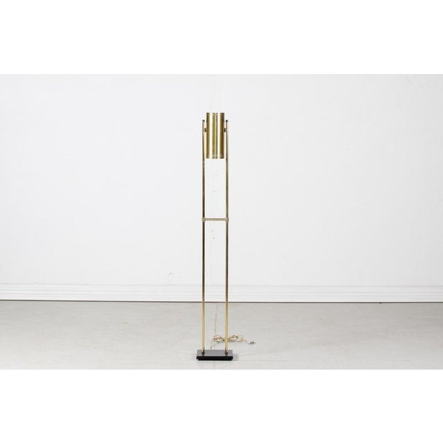Vintage Danish Brass Thrombone Floor Lamp by Jo Hammerborg for Fog & Mørup, 1970s For Sale - Image 15 of 15