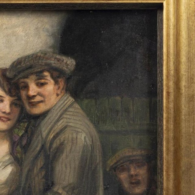 Richard Geiger, Figurative Scene, Oil on Canvas For Sale - Image 4 of 6