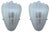 Italian 1960s Clear Graniglia Shield Murano Glass Sconces. Italy - Set of Ten For Sale - Image 3 of 7