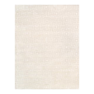 Edgy Hand-Tufted Ivory Area Rug- 8' 9'' X 11' 9'' For Sale