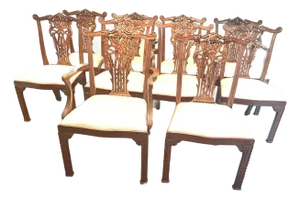 1950s Set of 10 Chippendale Chairs