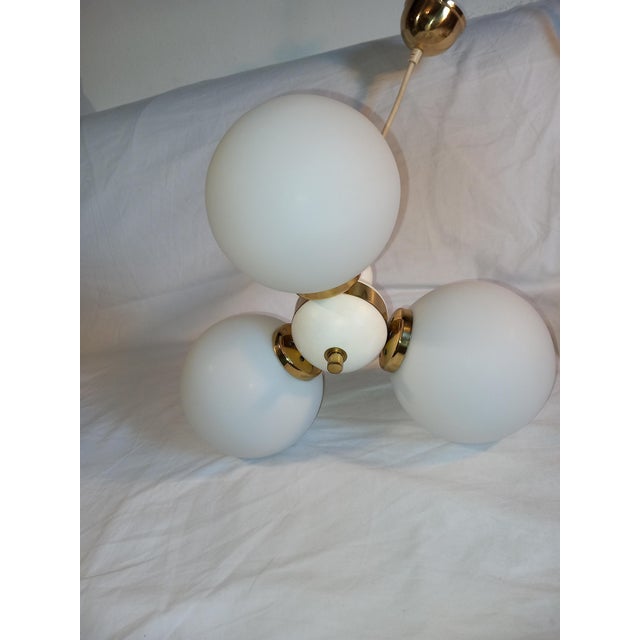 Metal Austrian Space Age Chandelier, 1970s For Sale - Image 7 of 18