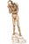 A striking set of three hand-sculpted figurative works depicting male figures in deeply expressive, contemplative poses....