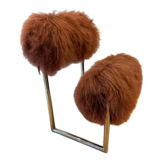 Acerbis ArmChair DuePiù in Rust Attributed to Nanda Vigo For Sale