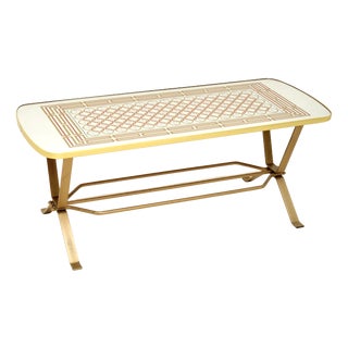 Coffee Table with Mirror Top, 1970s For Sale