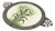 German Art Deco Tray in Ceramic and Metal with Flowers, 1930s For Sale