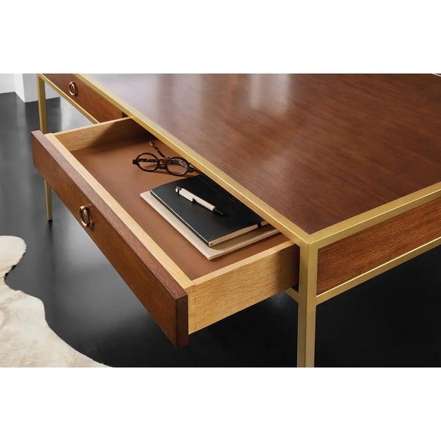 Mid Century Walnut Desk For Sale - Image 4 of 6