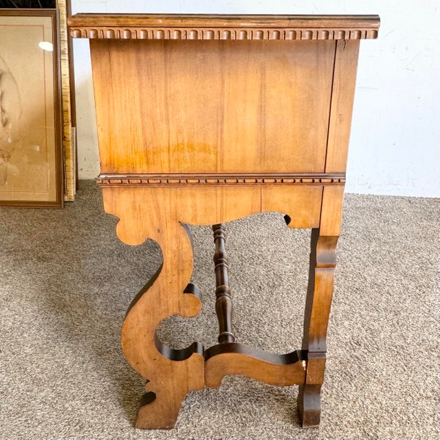 Vintage Jacobean Style Burl and Walnut Server/Sideboard For Sale - Image 11 of 12